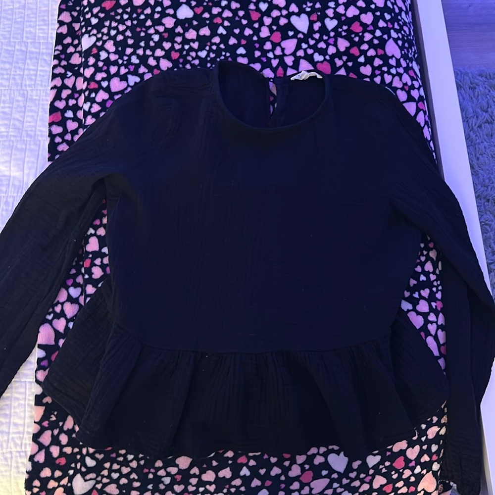 black baby doll top